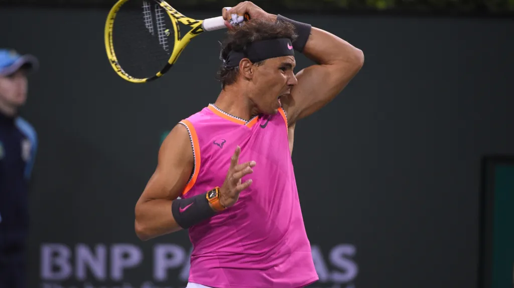 Tenista Rafael Nadal v Indian Wells