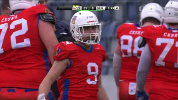 Třetí touchdown Čechů v zápase s Dánskem