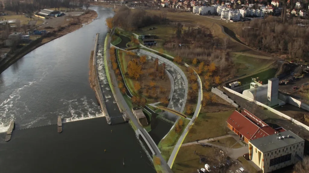 Projekt nové tratě pro vodní slalom v Troji