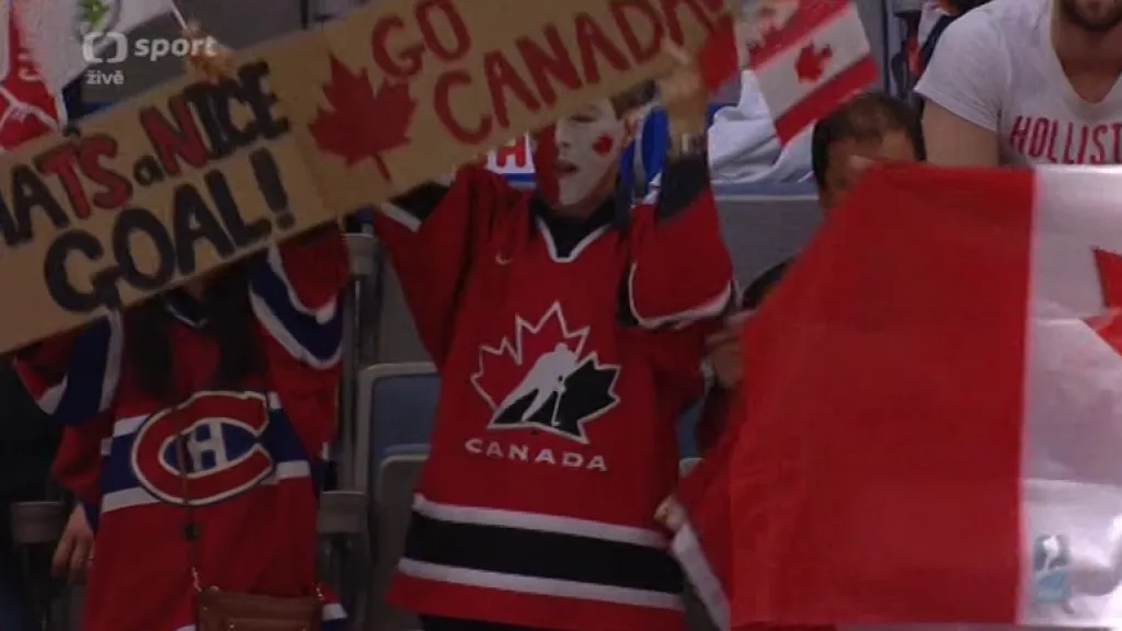 Gól v utkání Kanada - Česko: Hall - 1:0 (9. min.)
