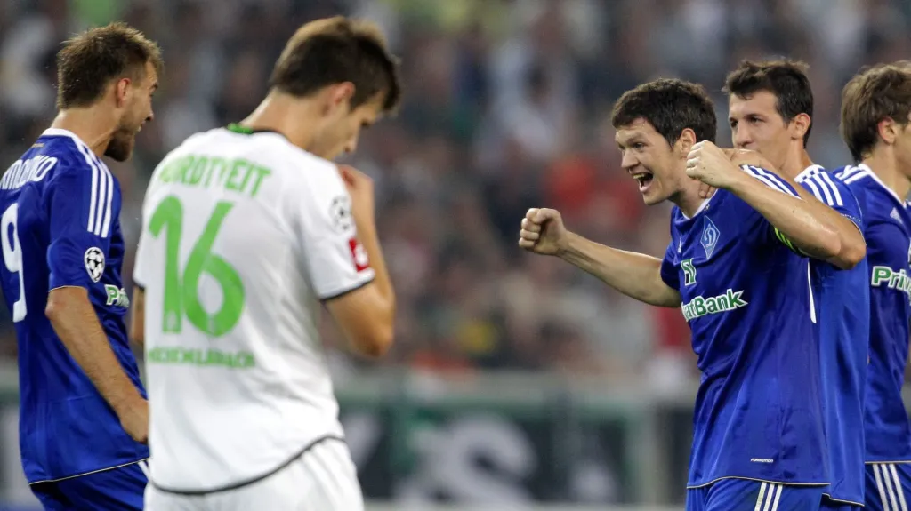 Radost hráčů Dynama Kyjev