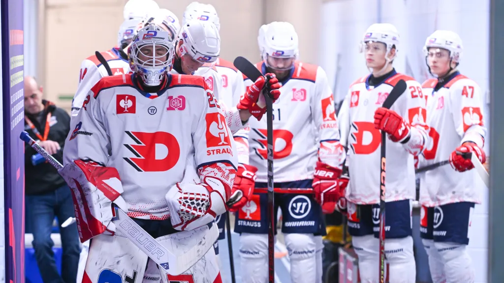 Hokejisté Pardubic před utkáním Ligy mistrů