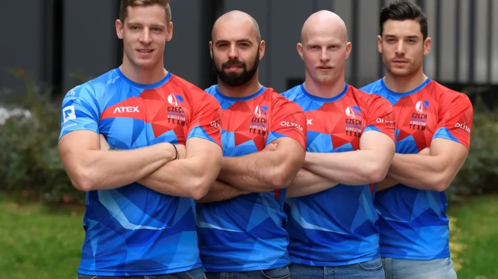 Český čtyřbob: zleva Dominik Dvořák, Dominik Suchý, Jan Šindelář a Jakub Nosek