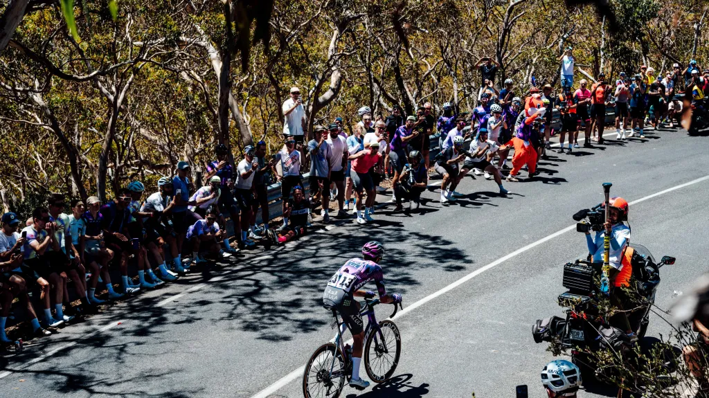 Stoupání na Willunga Hill na Tour Down Under