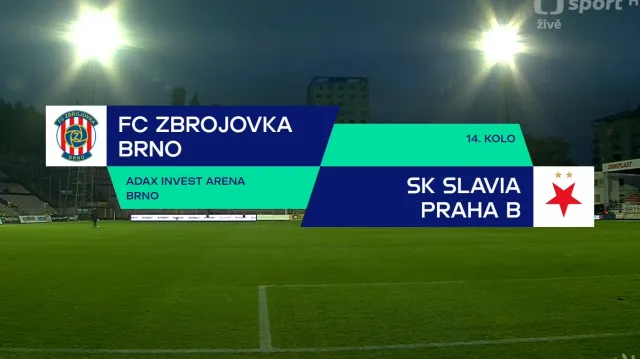 Sestřih utkání Zbrojovka Brno – Slavia Praha B