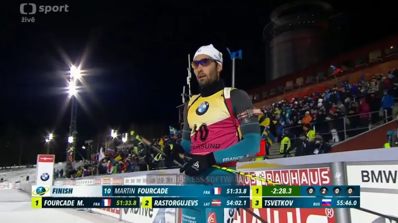 Sestřih: Fourcade vyhrál první závod dvěma chybám navzdory