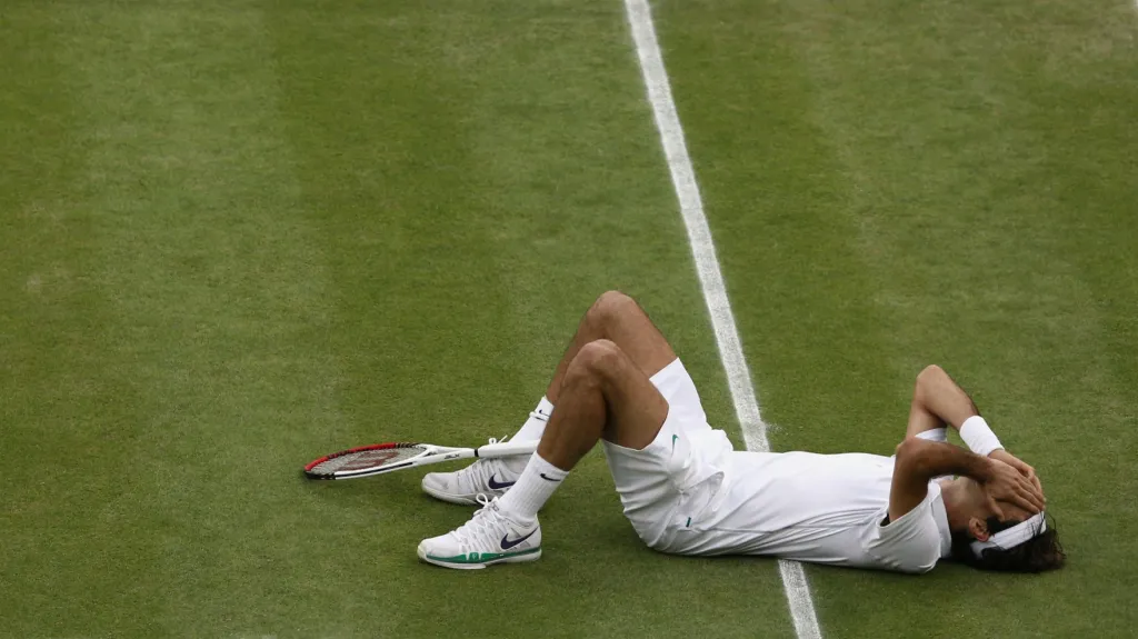 Šťastný Roger Federer