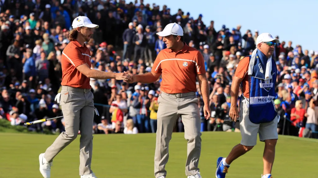 Francesco Molinari (vlevo) a Tommy Fleetwood
