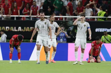 Čeští fotbalisté po utkání s Jižní Koreou