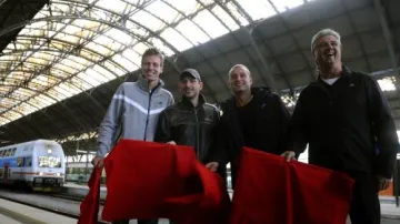 Tomáš Berdych, Jan Hájek, Dušan Lojda a Jaroslav Navrátil