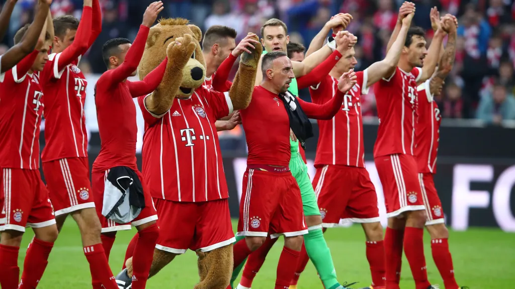 Radost fotbalistů Bayernu Mnichov