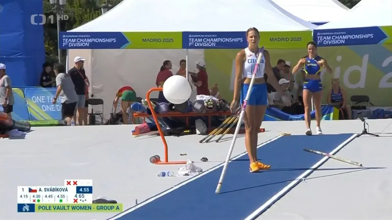 Švábíková v Madridu vyhrála, Ščerba si skočil osobák