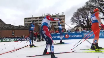 Čtvrtfinále sprintu klasicky v Drammenu s Ondřejem Černým