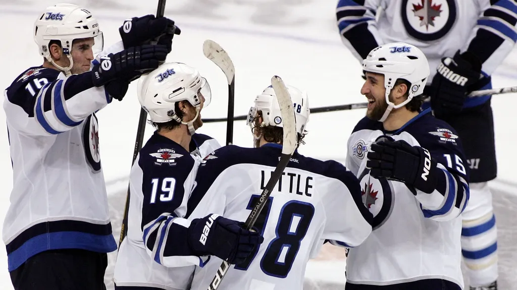 Radost hokejistů Winnipegu