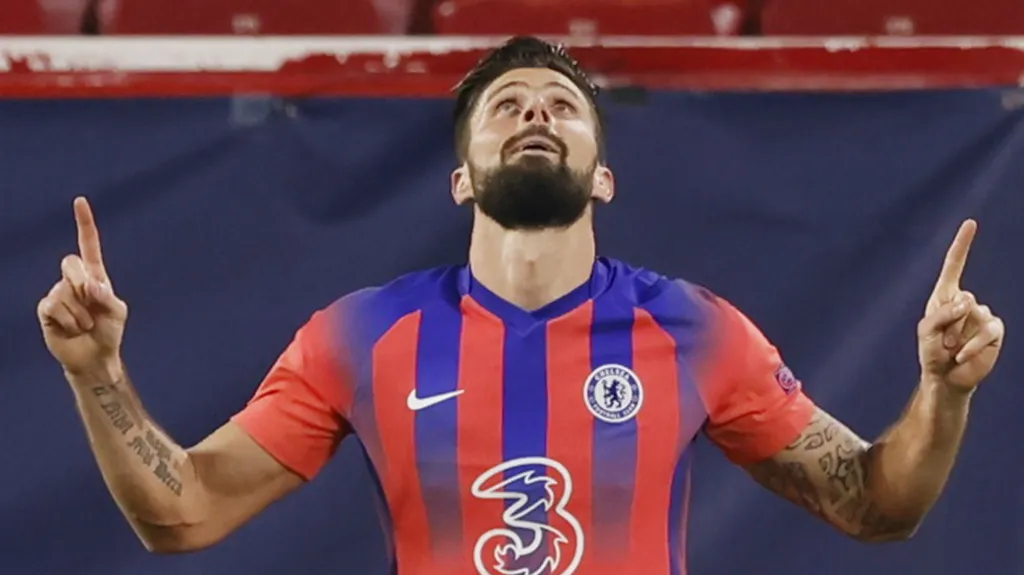 Olivier Giroud slaví gól