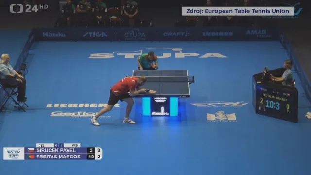 Čeští stolní tenisté prohráli na ME s Portugalskem