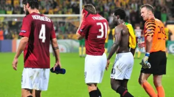 Zklamaní fotbalisté Sparty