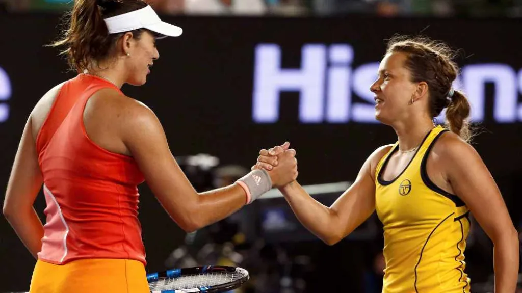 Barbora Strýcová a Gabriňe Muguruzaová