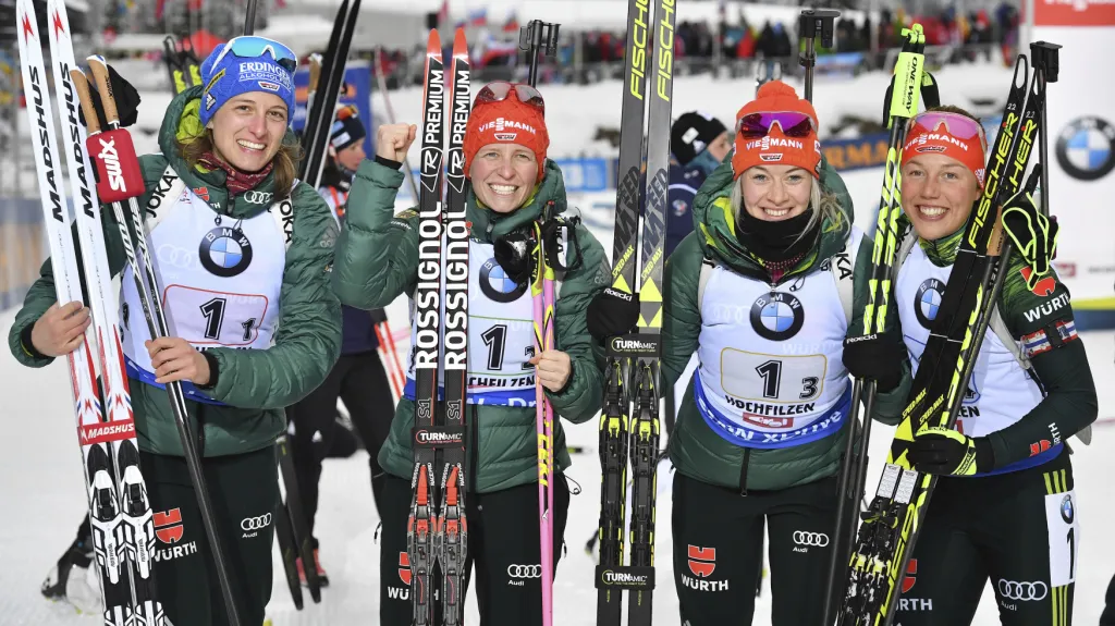 Vítězná německá štafeta v Hochfilzenu