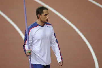 Vítězslav Veselý při kvalifikaci oštěpařů