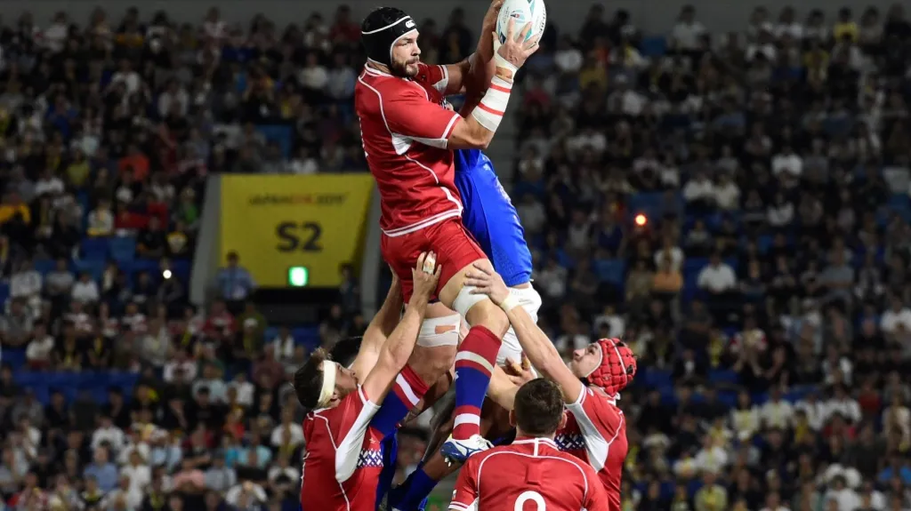 Ruští ragbisté v akci na světovém šampionátu