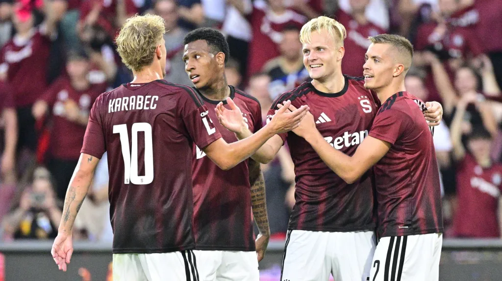 Radost fotbalistů Sparty