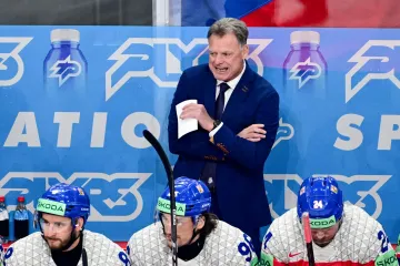 Kouč Radim Rulík při čtvrtfinále MS