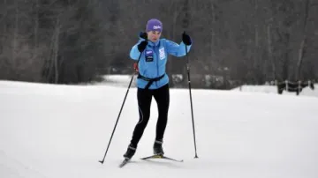 Šárka Záhrobská na běžkách