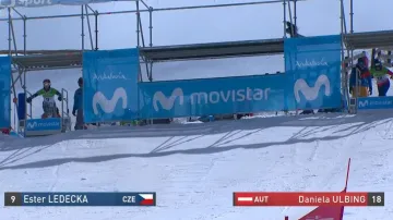 Vystoupení Ester Ledecké ve čtvrtfinále obřího slalomu