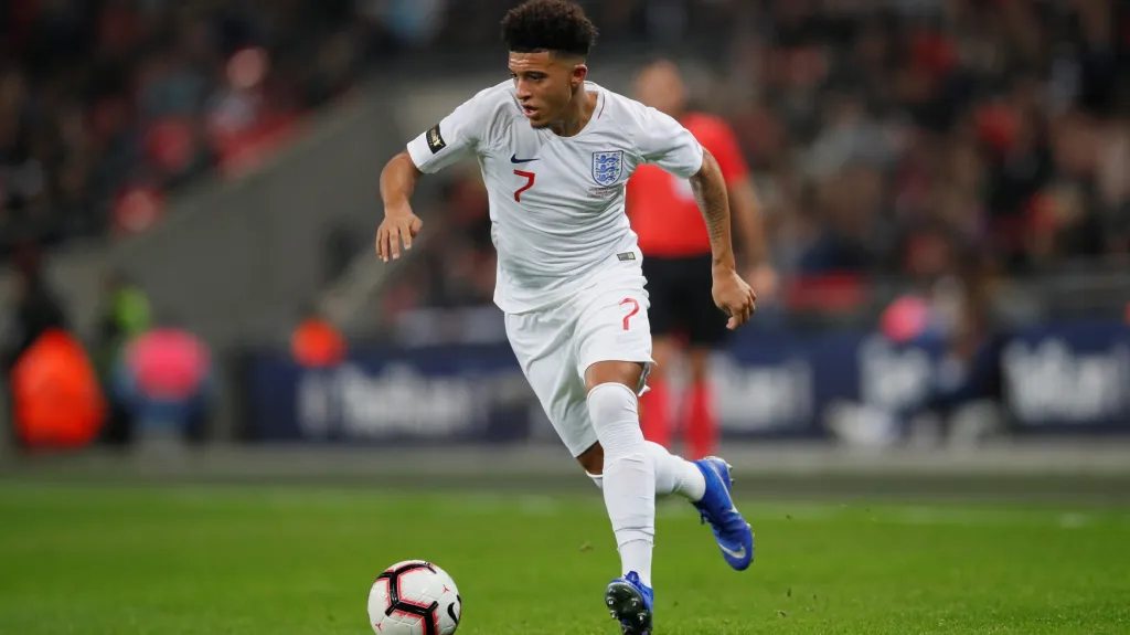 Jadon Sancho v dresu anglické reprezentace