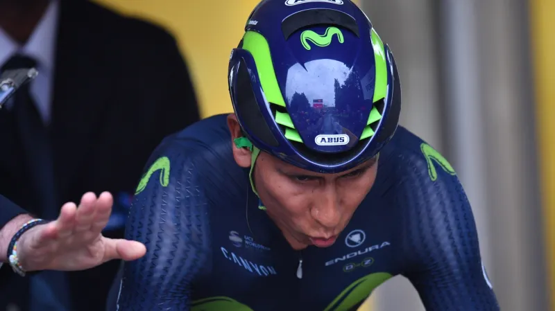 Kombinéza Naira Quintany v úvodní časovce Tour de France