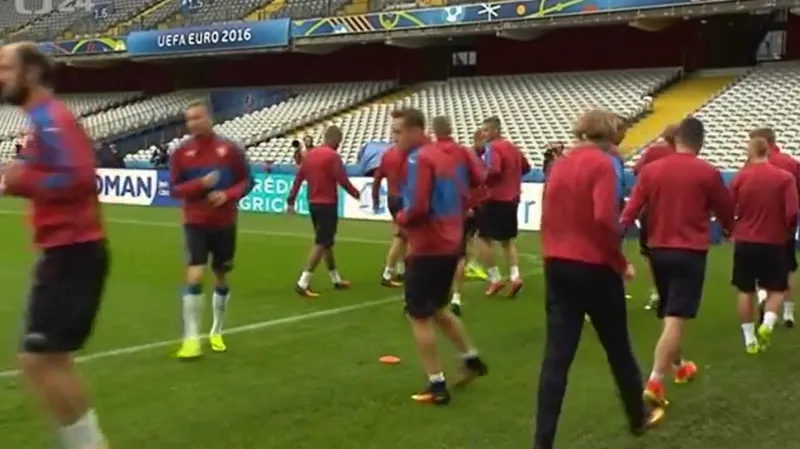 Češi kvůli mokru nemohli na tréninku do vápna, Vrba už má náhradu za Rosického