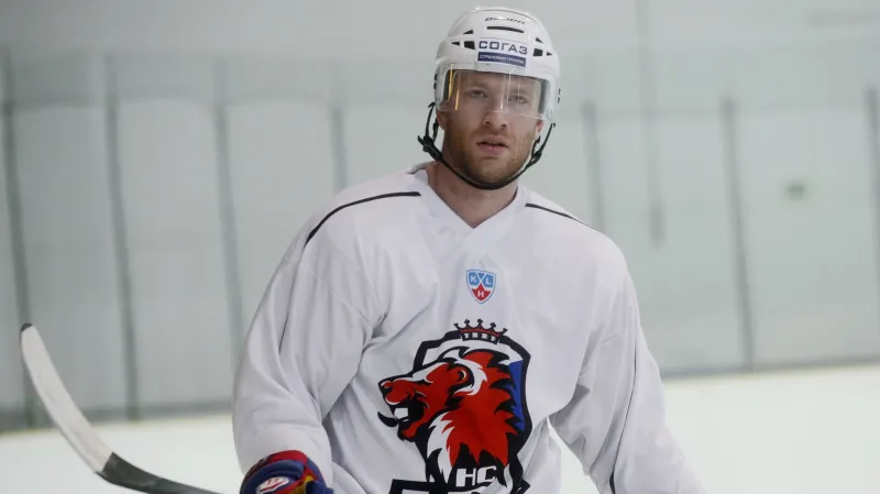 Jiří Novotný na tréninku Lva Praha