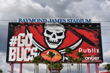 Detail na Raymond James Stadium v Tampě