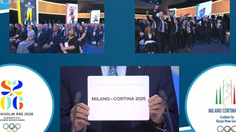 Zimní olympijské hry 2026 uspořádá Itálie, hostiteli budou Milán a Cortina d'Ampezzo