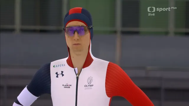 Jízda Metoděje Jílka na 5000 metrů v Hamaru