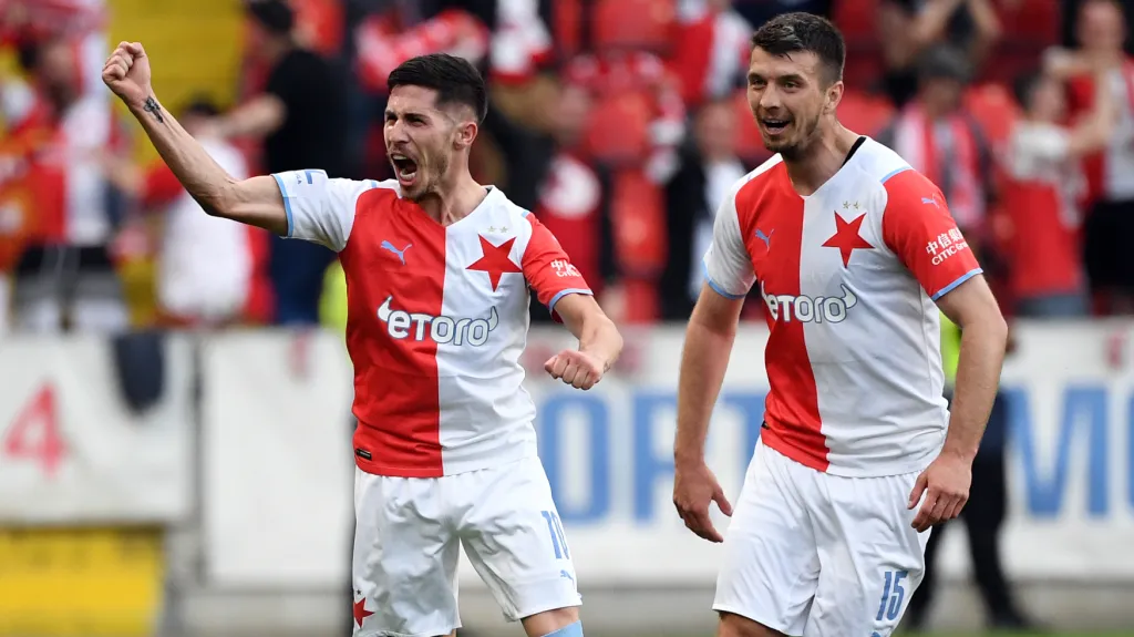 Srdjan Plavšič a Ondřej Kúdela ze Slavie