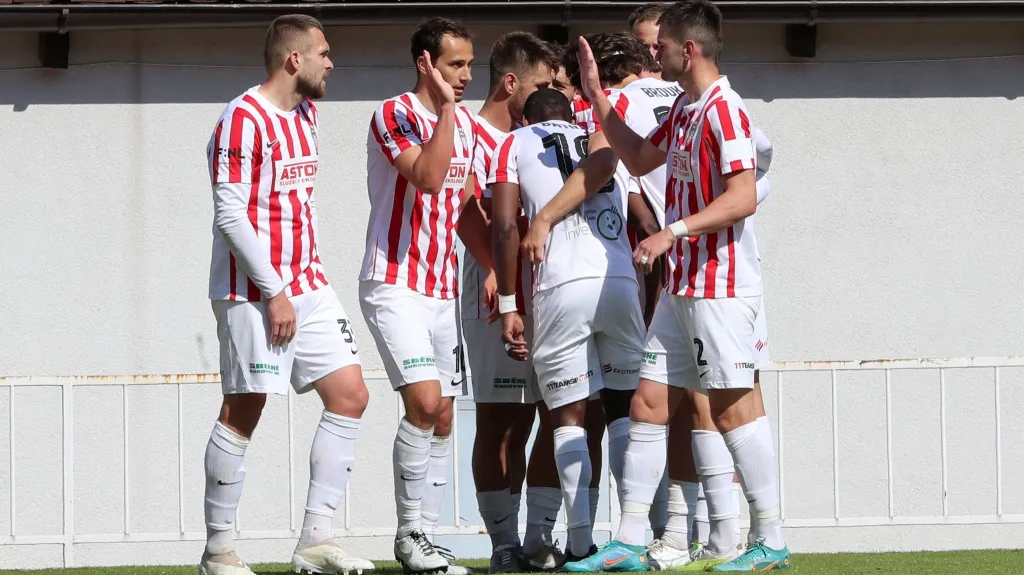 Radost fotbalistů Viktorie Žižkov