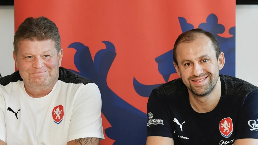 Trenér futsalové reprezentace Tomáš Neumann a Lukáš Rešetár