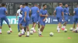 Fotbal před zápasem o 3. místo