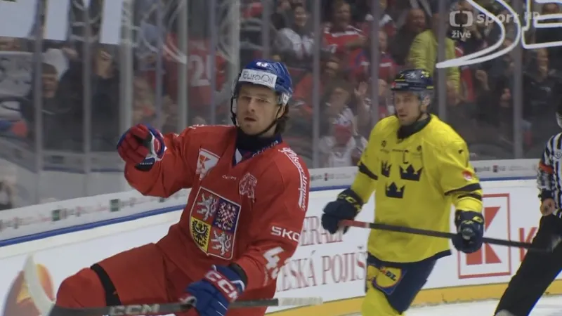 Gól v utkání Česko – Švédsko: Gazda – 1:0 (7. min.)
