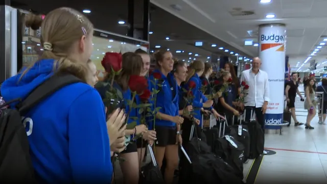 Volejbalistky po návratu z Apeldoornu čekalo příjemné uvítání