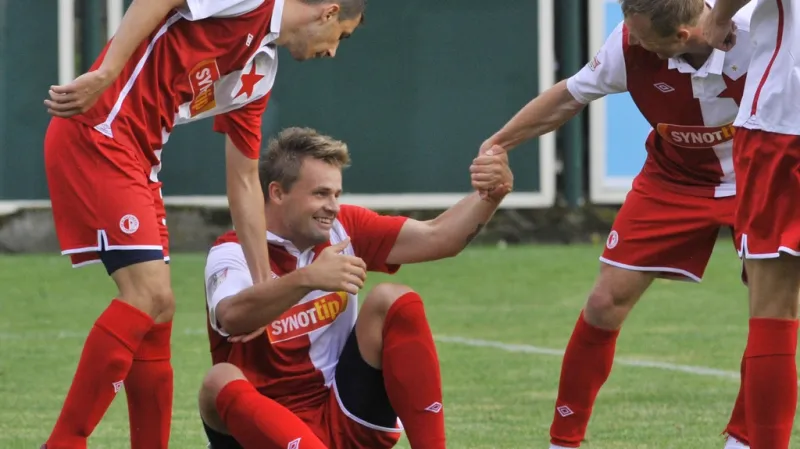 Radost hráčů Slavie