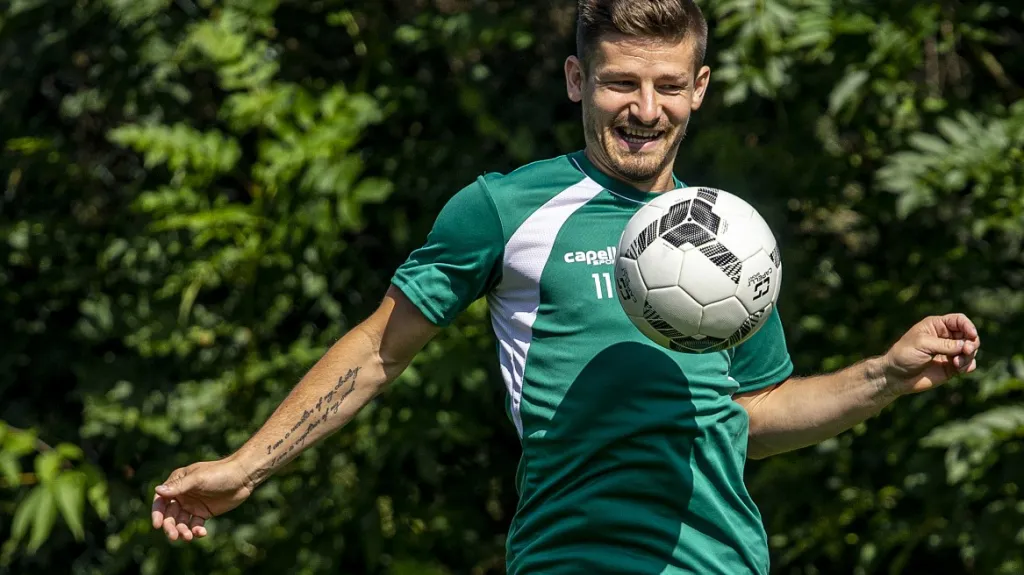 Václav Pilař na tréninku Jablonce