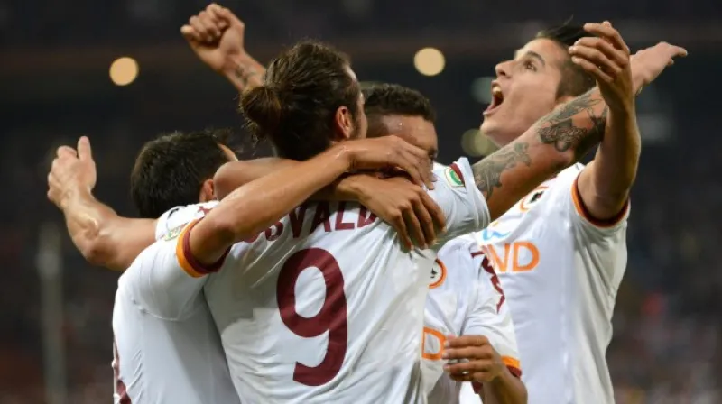 Radost hráčů AS Řím