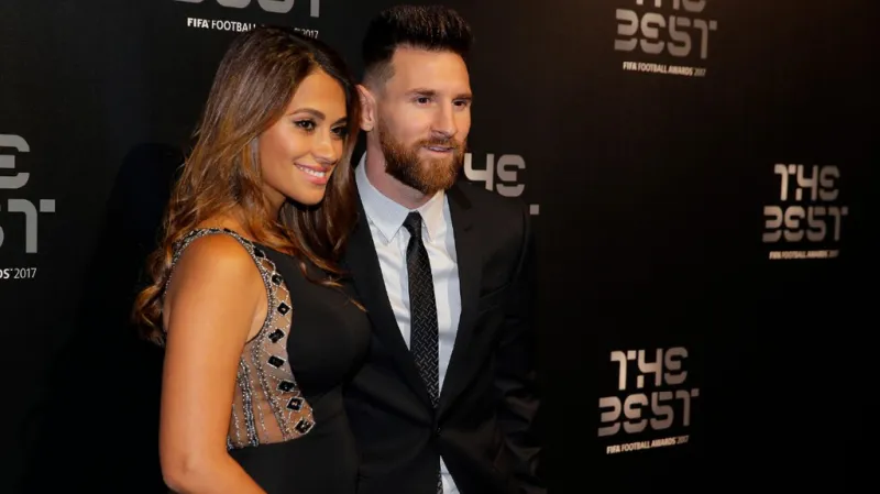 Lionel Messi se svou ženou Antonellou