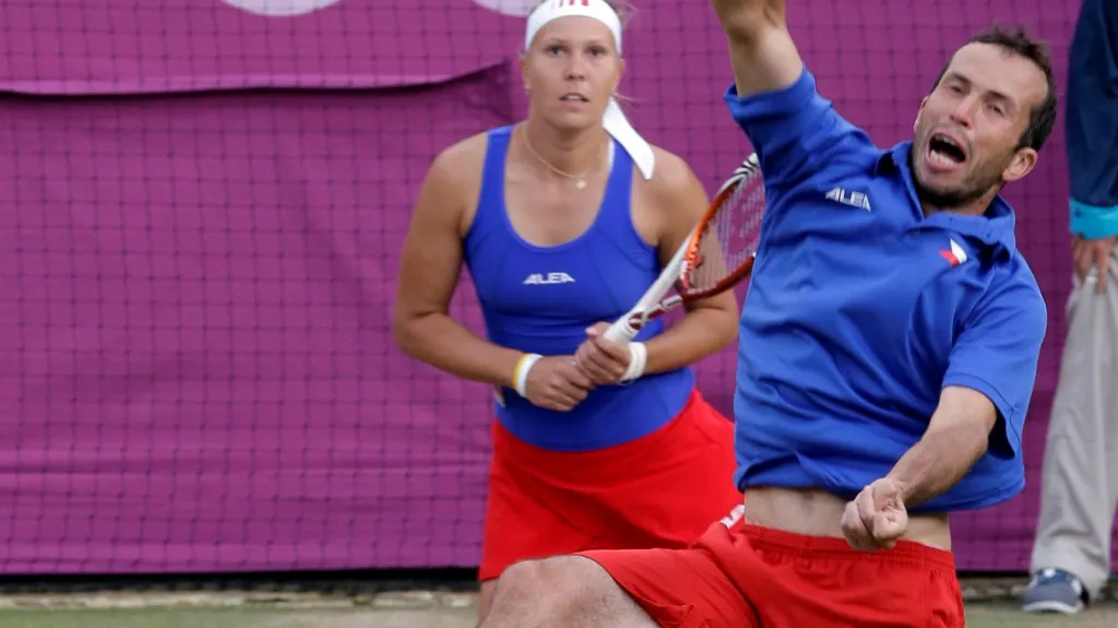 Hradecká se Štěpánkem na olympiádě v Londýně