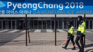 Ostraha Ledové arény v Kangnungu