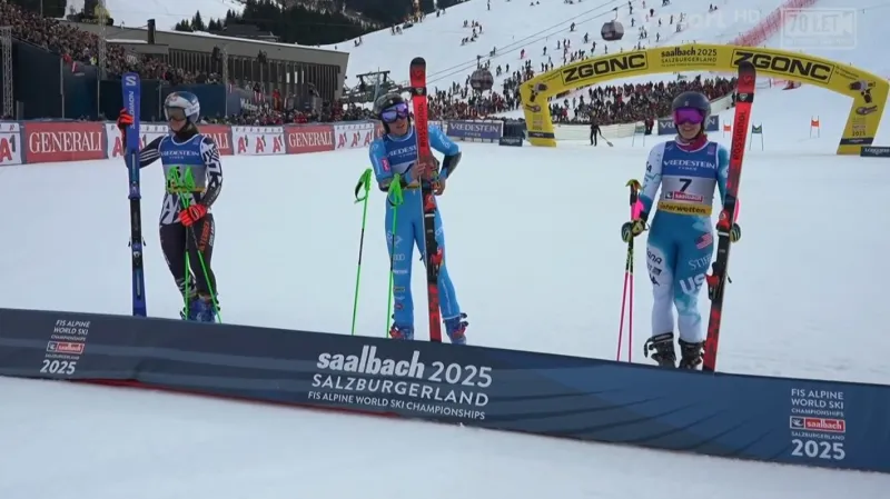 Vyvrcholení 2. kola obřího slalomu žen na MS