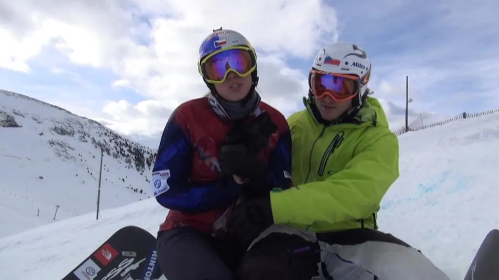 Snowboardistka Eva Samková a trenér Michal Novotný